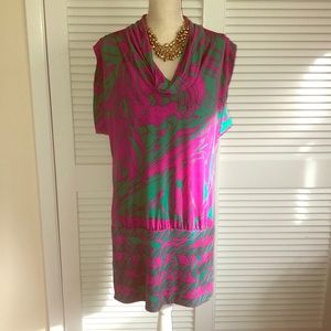 BCBG PALM PRINT DRESS / TUNIC